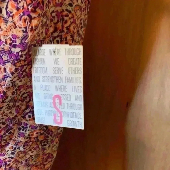 NWT LulaRoe Joy Open Front Vest Cardigan Purple Multi Color Small - Picture 5 of 15